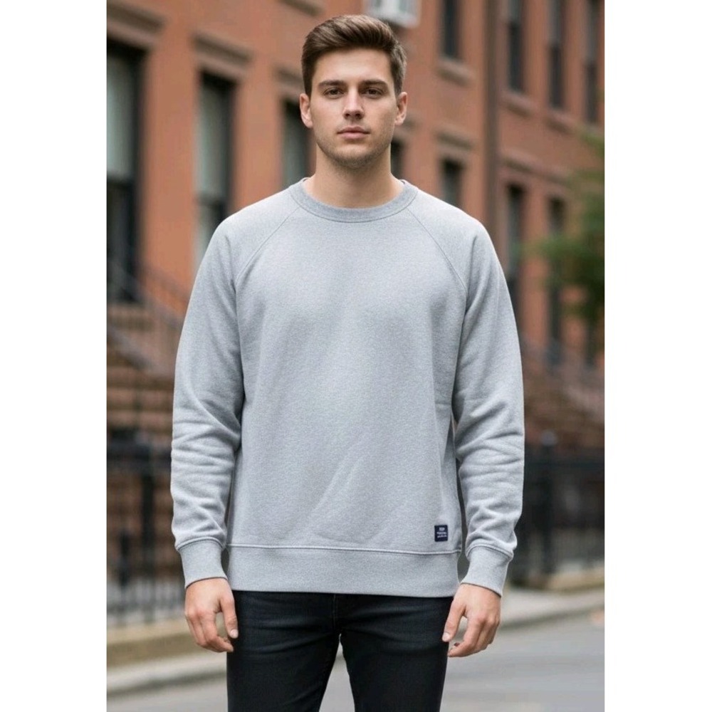 Obey Worldwide Men's Small Grey Propaganda Crewneck Sweatshirt Raglan Sleeve